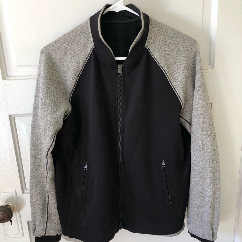 Lululemon Black and Grey Varsity Jacket